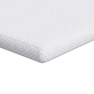 vidaXL Surmatelas Blanc 200 x 200 cm Tissu Jacquard