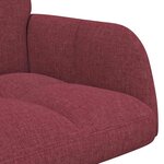 vidaXL Sofa 2 places Bordeaux 115 x 61 x 87 cm Tissu