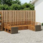 vidaXL Ensemble de canapé d'angle 9 Pièces Naturel Bois d'Acacia Massif