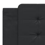 vidaXL Coussin de tête de lit noir 180 cm similicuir