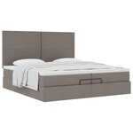 VidaXL Cadre de lit ottoman avec matelas taupe 200x200cm tissu