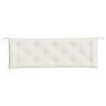 vidaXL Coussin de banc de jardin crème mélangé 150x50x7 cm tissu