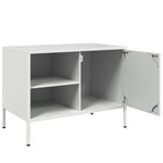 vidaXL Meuble TV blanc 68x39x50 5 cm acier