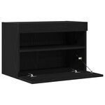 vidaXL Meuble TV mural Chêne noir 60 x 30 x 40 cm Bois d'ingénierie