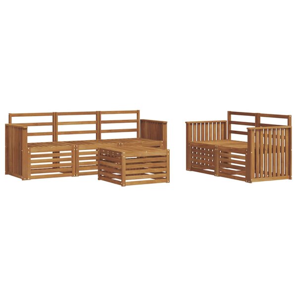 vidaXL Ensemble de canapés d'extérieur 6 pc Naturel