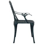 Chaises de jardin vidaXL empilables 4 Pièces vert en aluminium moulé
