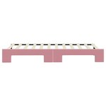 vidaXL Lit de jour avec gigogne sans matelas rose 90x200 cm