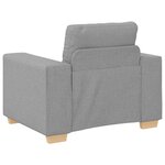 vidaXL Ensemble de Canapés avec coussin avec oreiller 3 Pièces Gris tissu