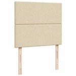 vidaXL Cadre de lit ottoman avec matelas crème 120x200cm tissu