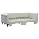 vidaXL Lit de jour avec gigogne sans matelas gris clair 80x200 cm