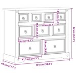 vidaXL Commode Corona 101x45x82 cm bois massif de pin