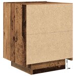 vidaXL Cabinet de chevet avec tiroir avec Bois Ancien 45 x 40 x 55 cm