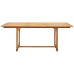 vidaXL Ensemble à manger de jardin 7Pièces beige polypropylène et bois