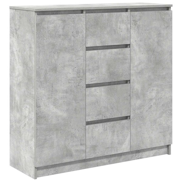 vidaXL Buffet avec tiroirs gris béton 100 5x35x98 5 cm bois ingénierie