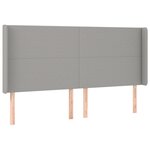 vidaXL Sommier à lattes de lit matelas LED Gris clair 180x200 cm Tissu