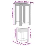 vidaXL Ensemble de bar de jardin 5 Pièces avec coussins noir poly rotin
