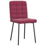 vidaXL Chaises à manger lot de 6 rouge bordeaux velours