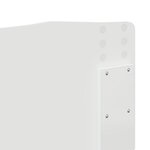 vidaXL Tête de lit avec tête de lit Blanc 200 cm Bois d'ingénierie