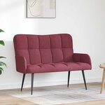 vidaXL Sofa 2 places Bordeaux 115 x 61 x 87 cm Tissu