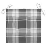 vidaXL Chaises de jardin et coussins lot de 4 Gris Bois acacia massif