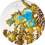 Monnaie YELLOWSTONE Topography 1 Kg Kilo Argent 100$ Cook Islands 2026 (PRÉCOMMANDE)