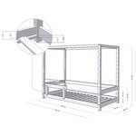 Lit cabane enfant BUNKY 90 x 160 verni