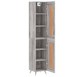 vidaXL Buffet haut Sonoma gris 34 5x34x180 cm Bois d'ingénierie