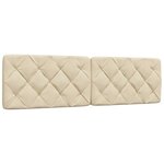 vidaXL Lit avec matelas crème 180x200 cm tissu