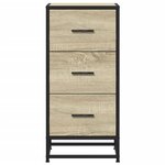 vidaXL Buffet chêne sonoma 35 5x35x76 cm bois d'ingénierie et métal