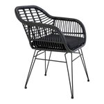 6 Fauteuils de jardin noirs TRIESTE