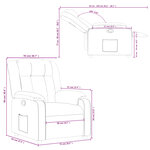 vidaXL Fauteuil inclinable Marron foncé Tissu