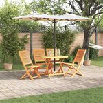 vidaXL Ensemble de salle à manger pour jardin 5 Pièces Marron