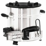 vidaXL Poêle à bois avec ventilateur USB Argenté 35 5x26x28 cm Inox