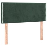 vidaXL Tête de lit à LED Vert foncé 90x5x78/88 cm Velours