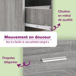 vidaXL Armoire à tiroirs Sonoma gris 40x50x76 cm Bois d'ingénierie