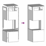 vidaXL Braise Noir 35 x 35 x 100 cm Acier laminé à froid