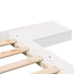 vidaXL Cadre de lit avec tête de lit Marron 135 x 190 cm bois