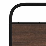 vidaXL Cadre de lit en métal sans matelas chêne marron 140x200 cm