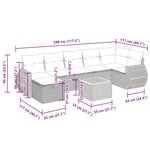 vidaXL Salon de jardin avec coussins 8 Pièces beige résine tressée