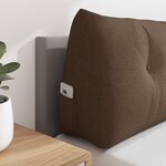 vidaXL Coussin de Dos Marron 180 x 24 x 50 cm tissu