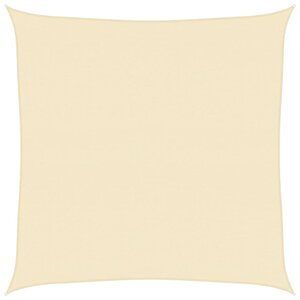 vidaXL Voile d'ombrage 160 g/m² Crème 6x6 m PEHD
