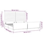 vidaXL Cadre de lit sans matelas marron foncé 180x200 cm tissu