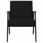 vidaXL fauteuil Noir 59 x 75 x 78 cm tissu