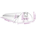 vidaXL Serre avec cadre en acier blanc 72 m² 18x4x2 m