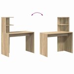 vidaXL Bureau Chêne sonoma 102 x 50 x 124 cm Bois d'ingénierie