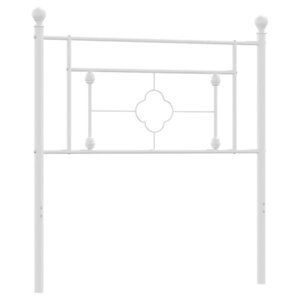 vidaXL Tête de lit métal blanc 100 cm