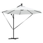 vidaXL Parasol 294 x 294 x 248 cm Polyester et Aluminium Sable