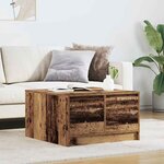 vidaXL Table basse avec tiroirs vieux bois 70 5x70x40 cm