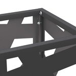 vidaXL Porte-parapluie Noir 15 5 x 15 5 x 49 cm Acier