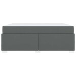 vidaXL Cadre de lit avec matelas Gris foncé 180 x 200 cm tissu